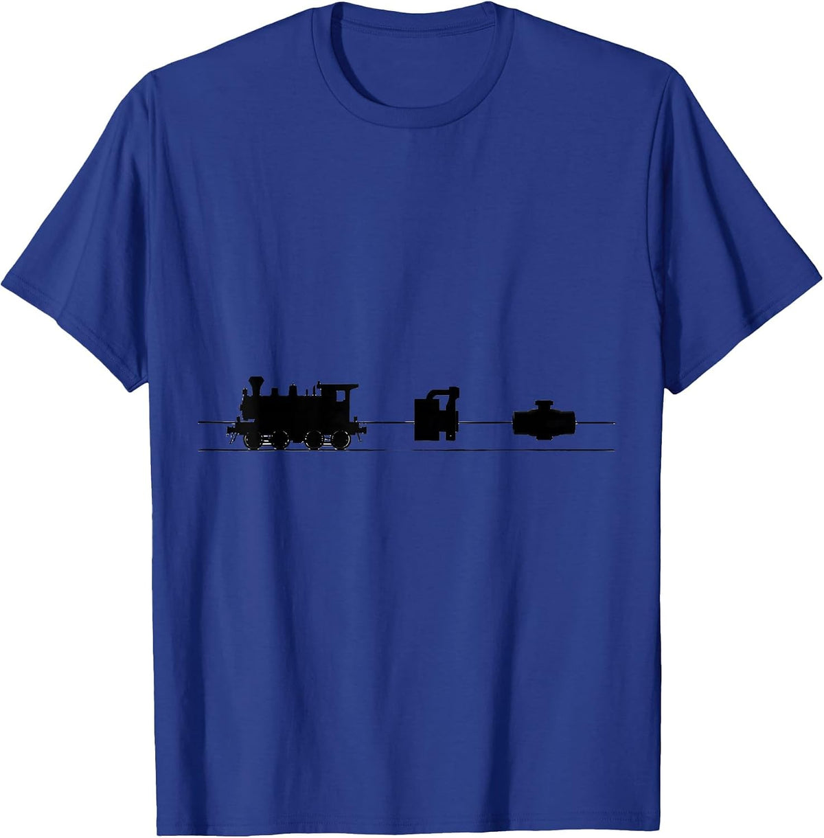 Locomotive Truck And Coupler Assembly Minimalist Train T-Shirt - Royal Blue