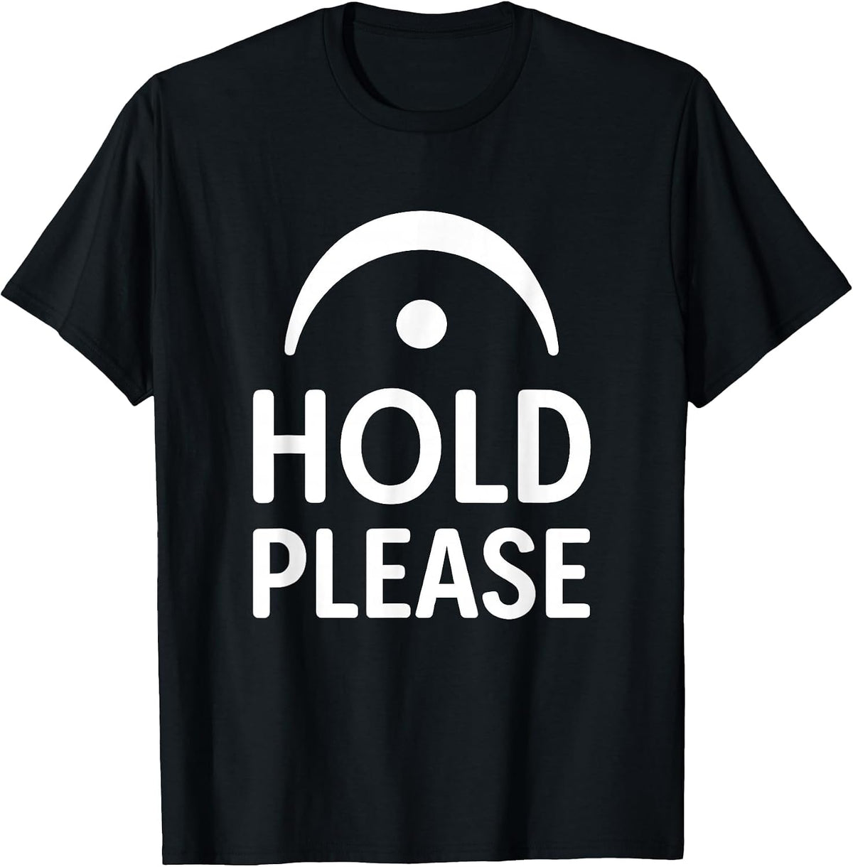 Funny Hold Please Fermata Symbol Music Theory Band Director T-Shirt - Black