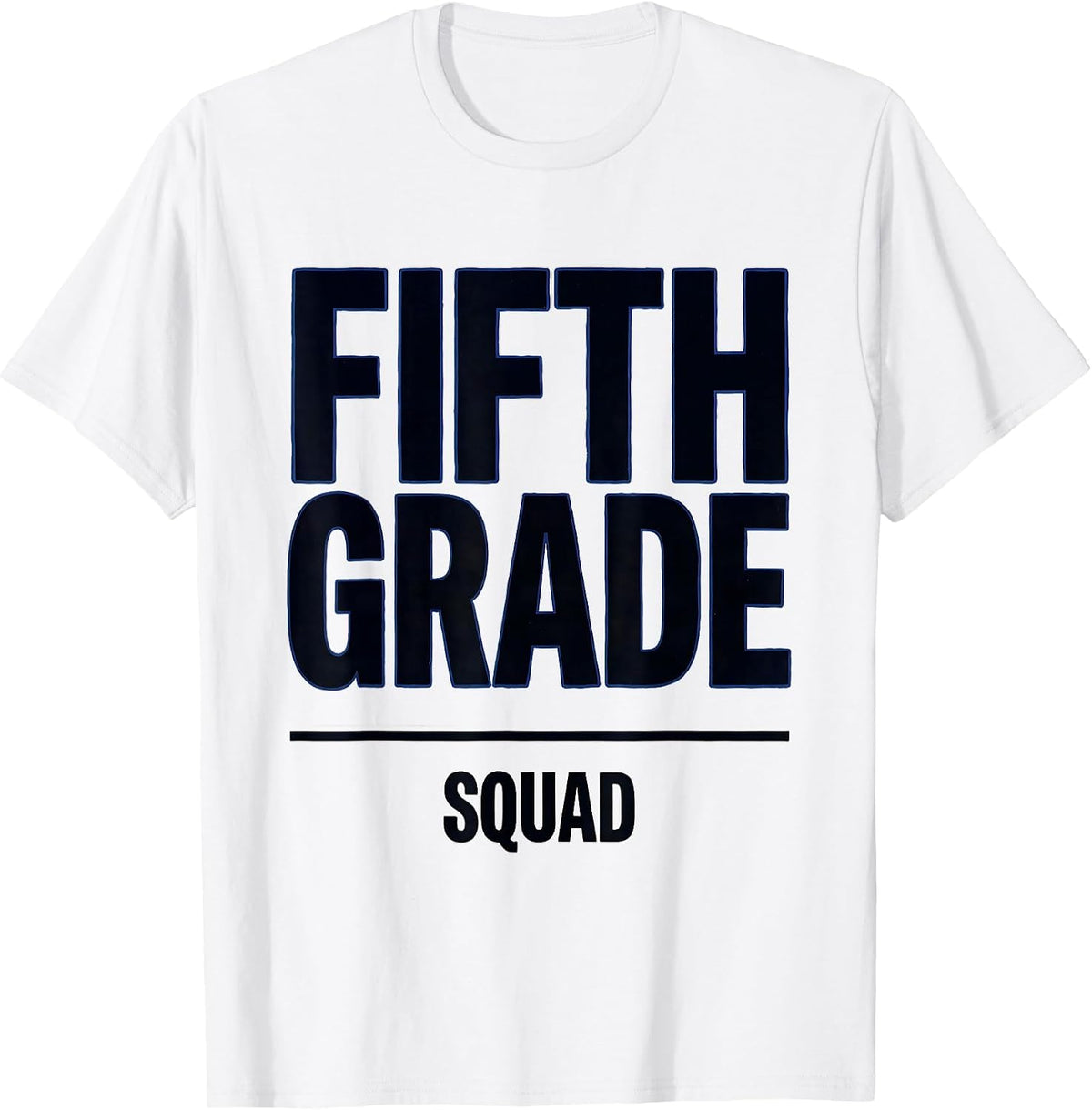 Men's Fifth Grade Squad Cheerful Back to School Teacher Student T-Shirt - White