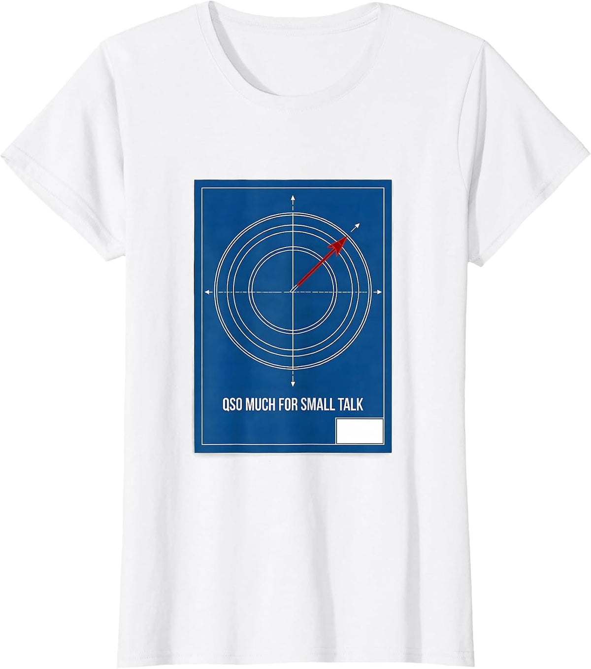 Women's QSO Much For Small Talk Funny Ham Radio Operator Enthusiast T-Shirt - White