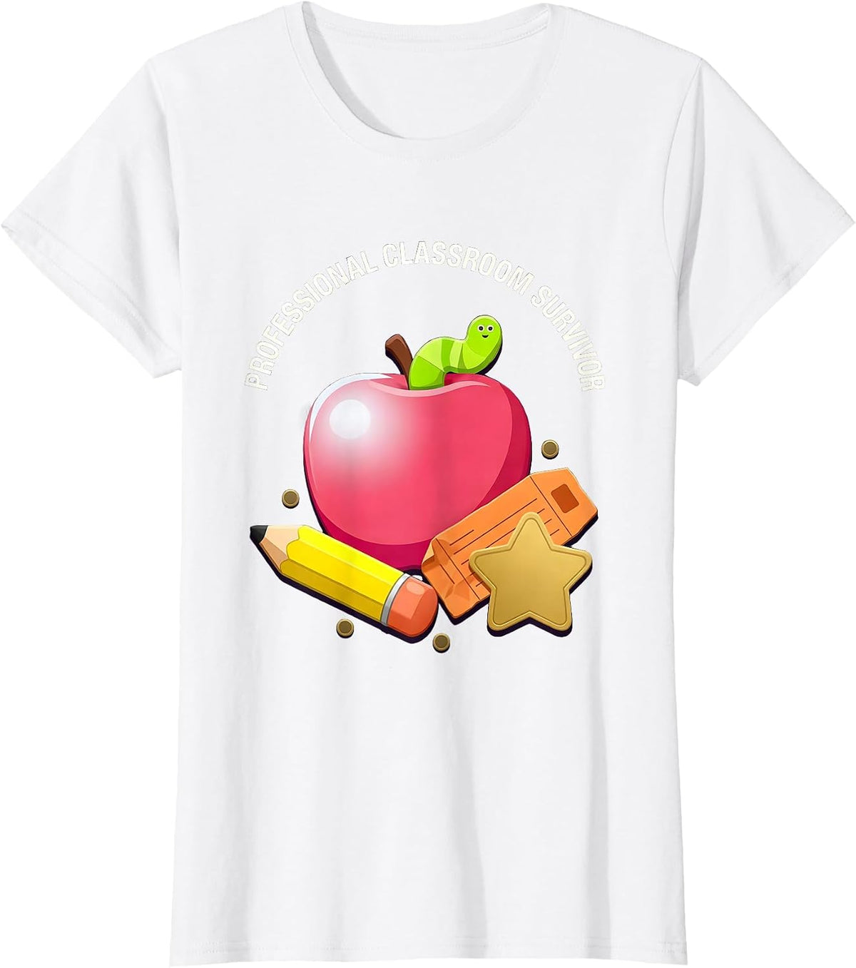 Professional Classroom Survivor Substitute Teacher T-Shirt - White