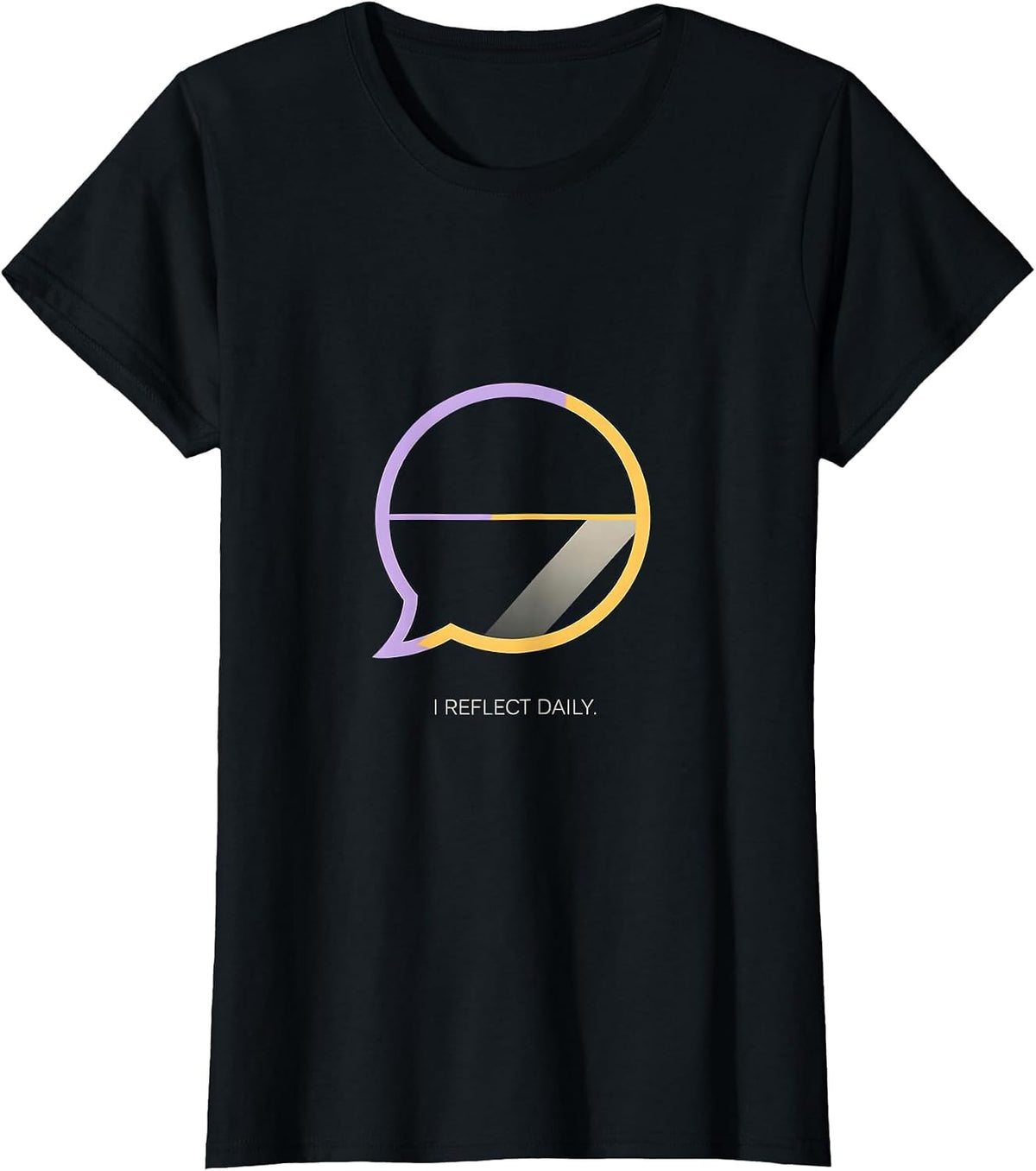 Women's I Reflect Daily Funny Teacher Frog Back To School Humor T-Shirt - Black