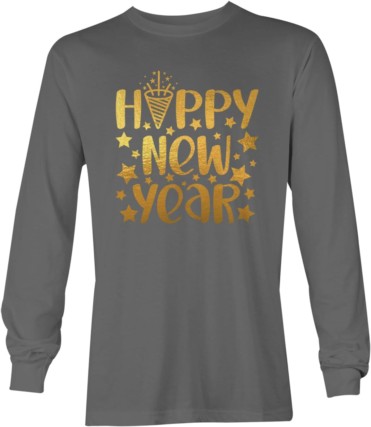 Happy New Year - Eve Party Ball Drop Unisex Long Sleeve Shirt - Charcoal