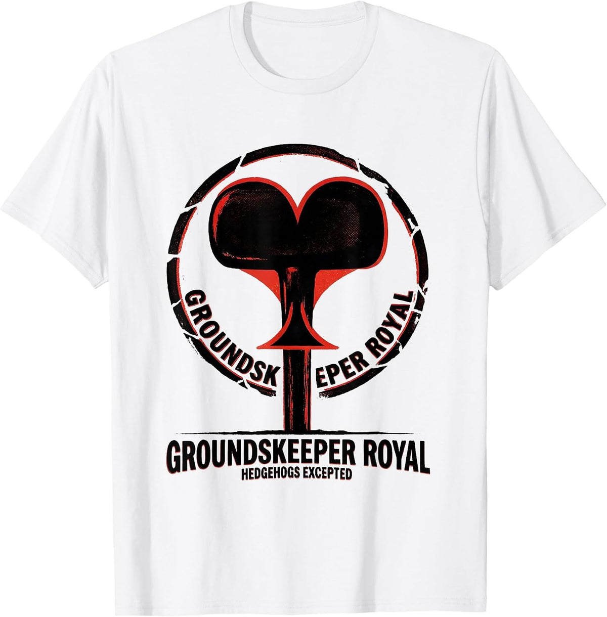 Men's Groundskeeper Royal, Hedgehogs Excepted Literary Quote T-Shirt - White
