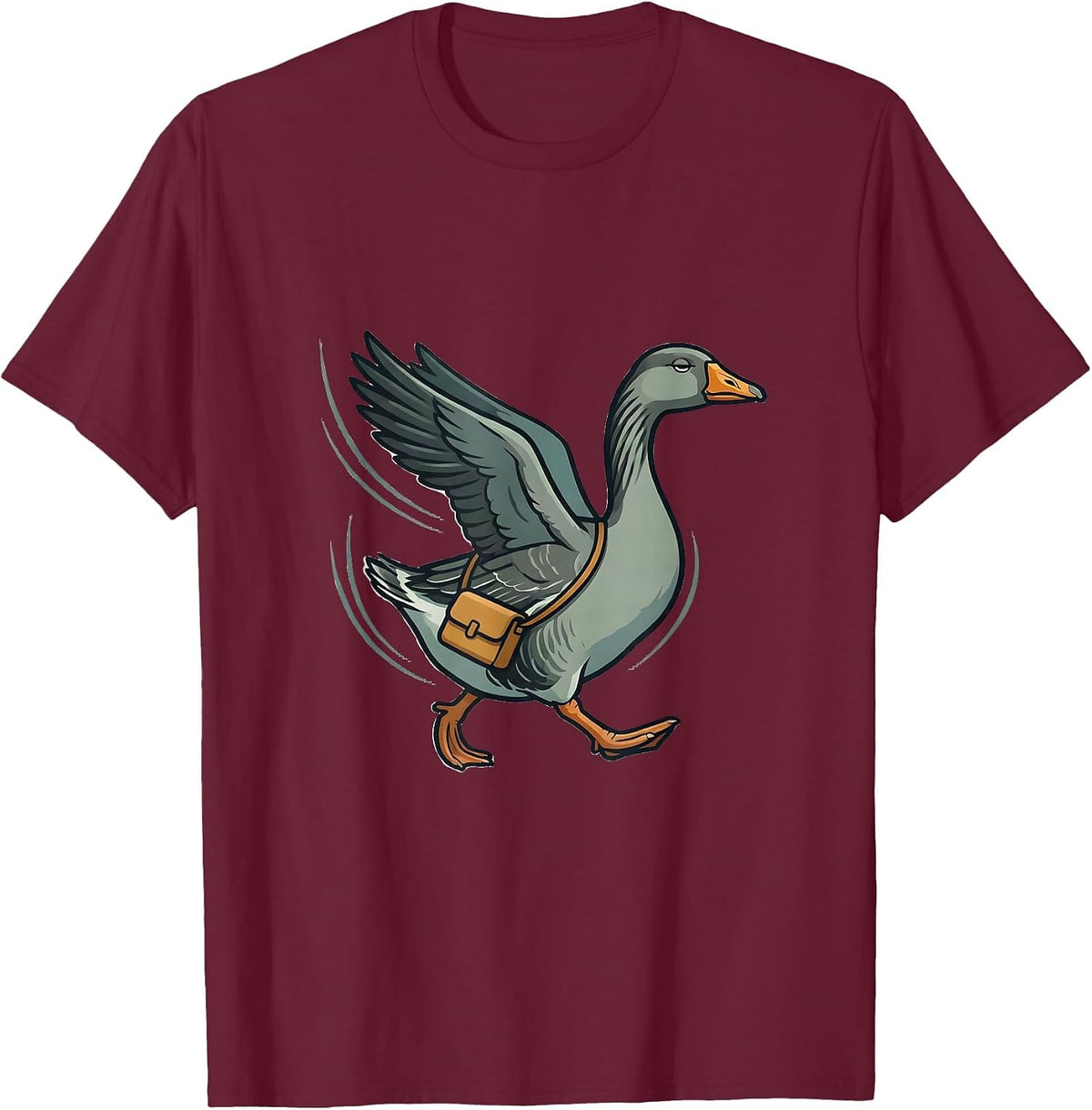 Forward-Leaning Goose Mental Health Funny Counselor T-Shirt - Burgundy