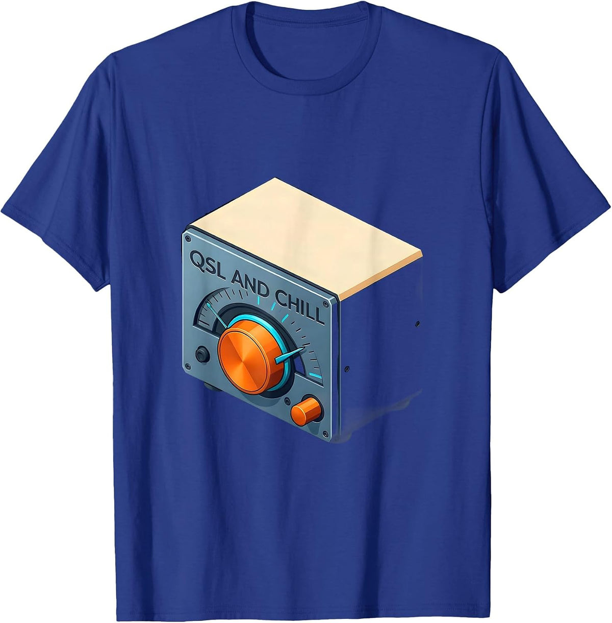 Men's QSL And Chill Funny Ham Radio Operator Amateur Radio Humor T-Shirt - Royal Blue