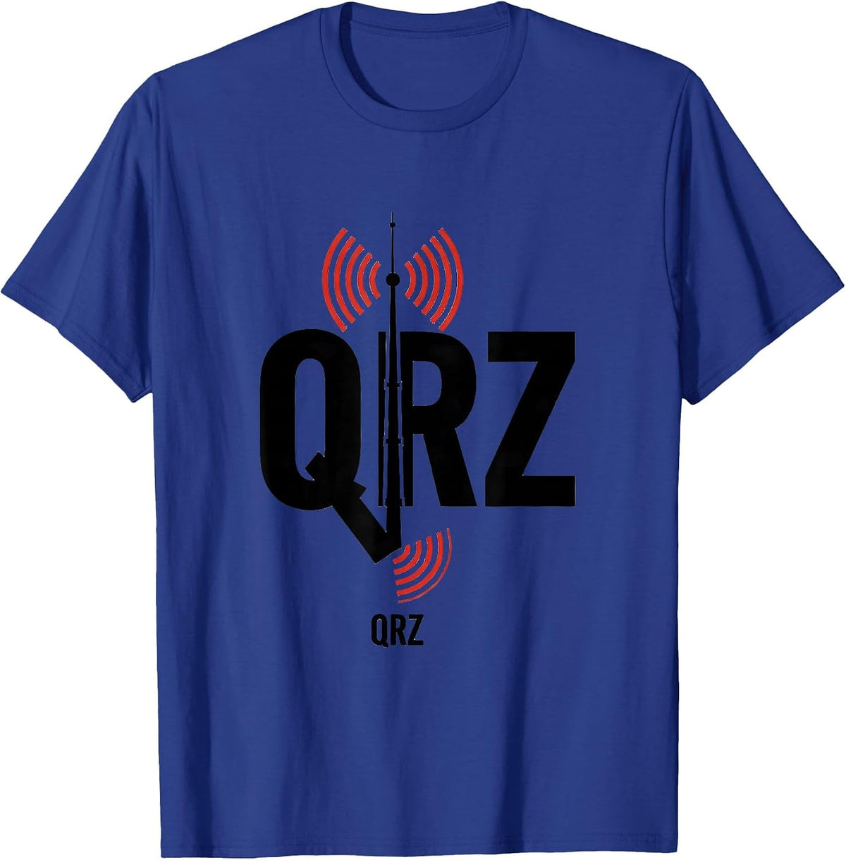 Men's QRZ Editorial Conceptual Ham Radio Operator Hobbyist Humor T-Shirt - Royal Blue