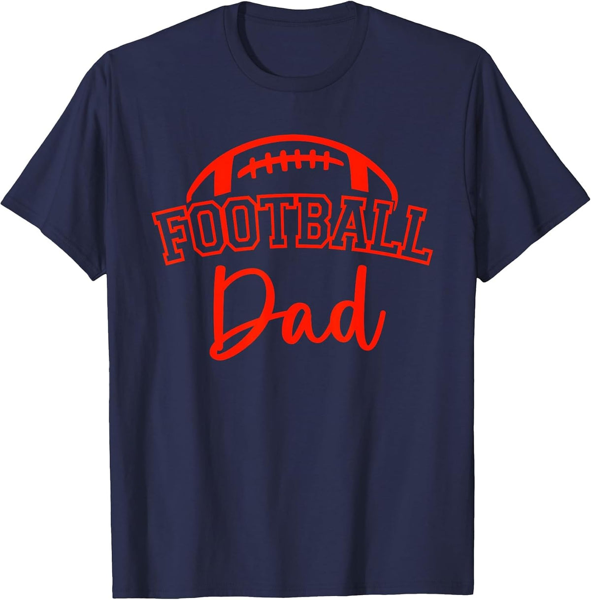 Football Dad Matching Family Football T-Shirt - Navy Blue