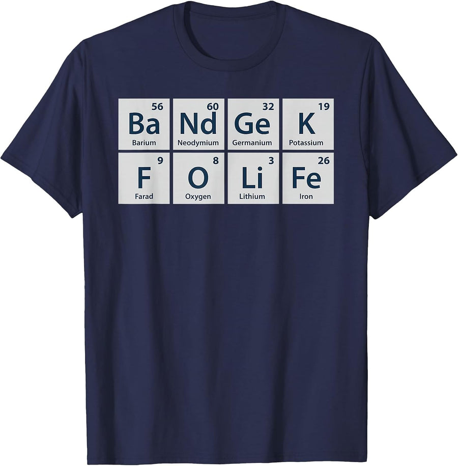 Band Geek for Life Funny Chemistry Tshirt for Marching Band T-Shirt - Navy Blue