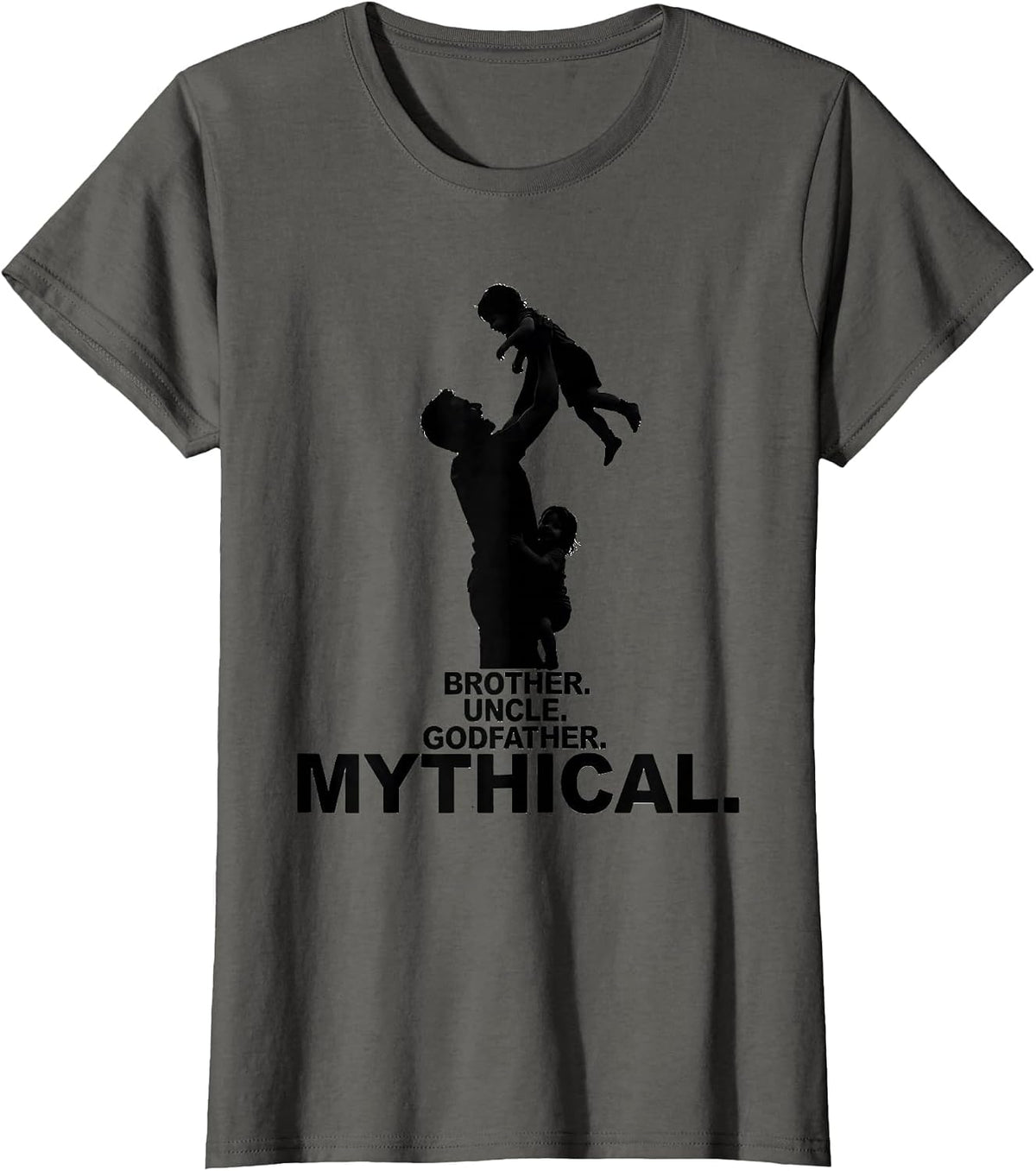 Women's Brother Uncle Godfather Mythical Cool Uncle Family Humor T-Shirt - Asphalt Grey