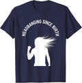 Headbanging Since Birth Rock Music Design T-Shirt - Navy Blue