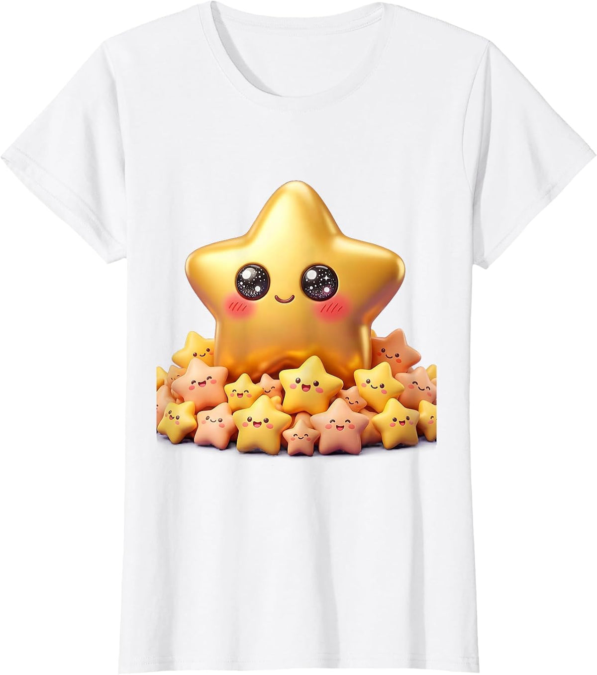 Women's 5th Grade Teacher Gold Star Desk Illustration T-Shirt - White