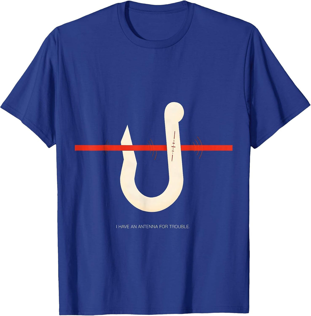 Men's I Have An Antenna For Trouble Funny Ham Radio Operator Humor T-Shirt - Royal Blue