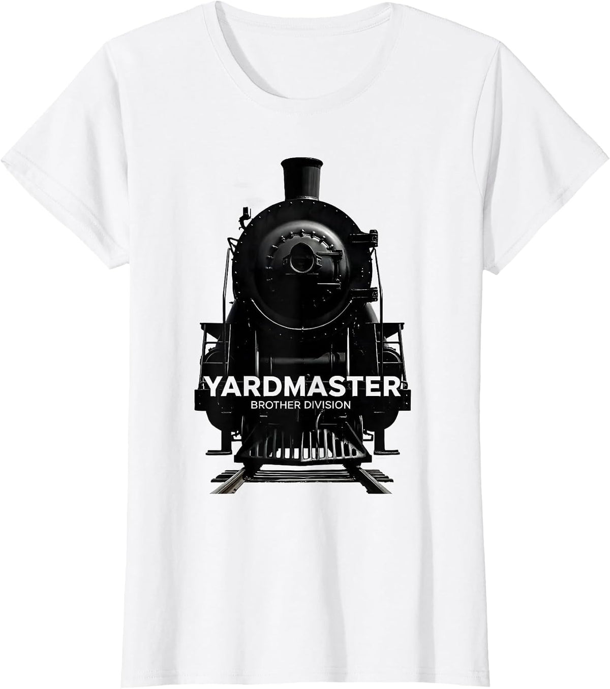 Yardmaster Brother Division Funny Train Enthusiast Model T-Shirt - White