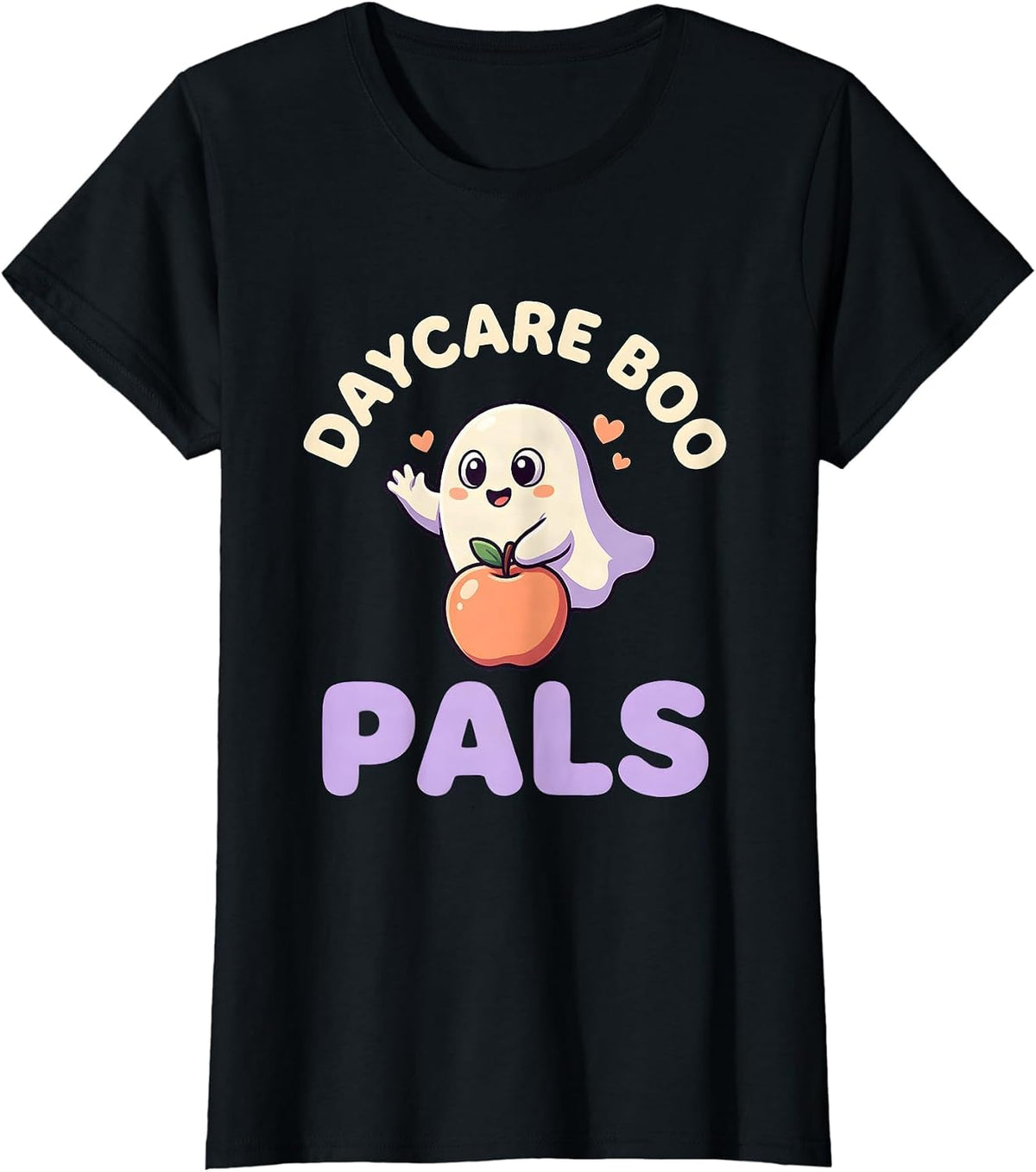 Daycare Boo Pals Cute Kawaii Halloween Teacher Staff T-Shirt - Black