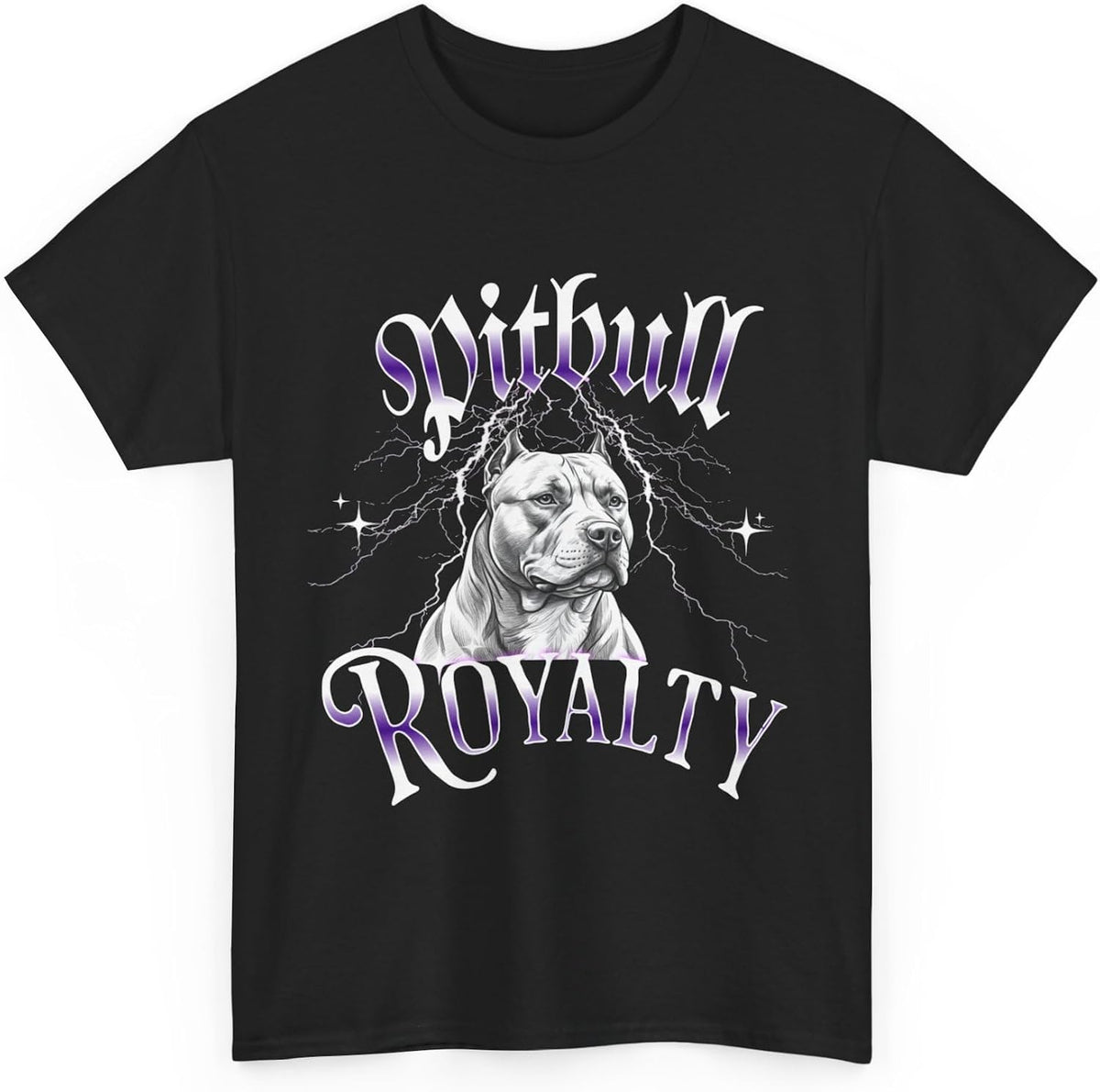 Pitbull Royalty Unisex Heavy Cotton Tee | Dog Lover Gift, Pit Bull Pride Shirt, Animal Rescue Support, Vintage Graphic Tee -