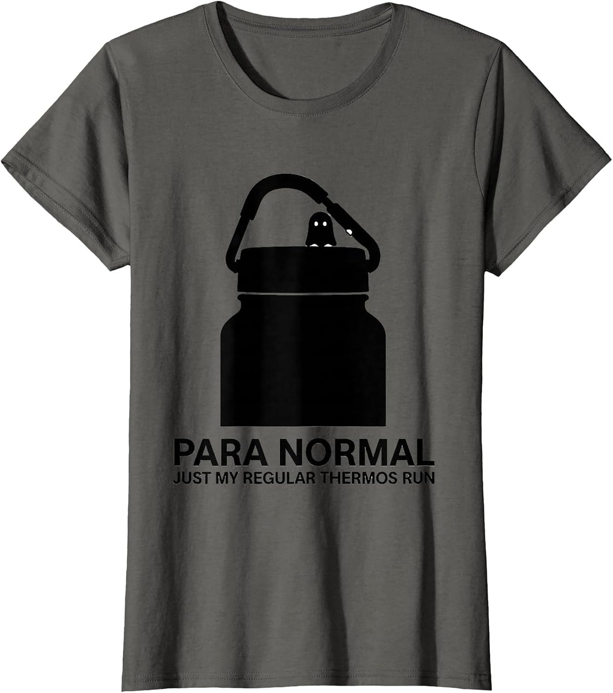 Women's Para Normal Just My Regular Thermos Run Paraprofessional T-Shirt - Asphalt Grey