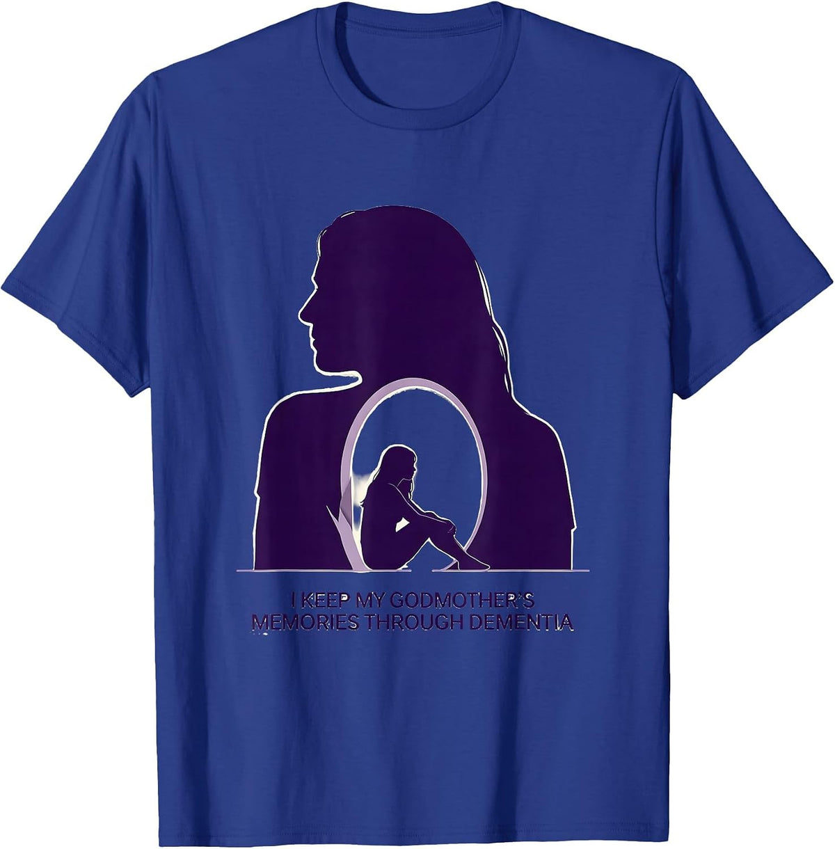 Men's I Keep My Godmother's Memories Through Dementia Tribute T-Shirt - Royal Blue