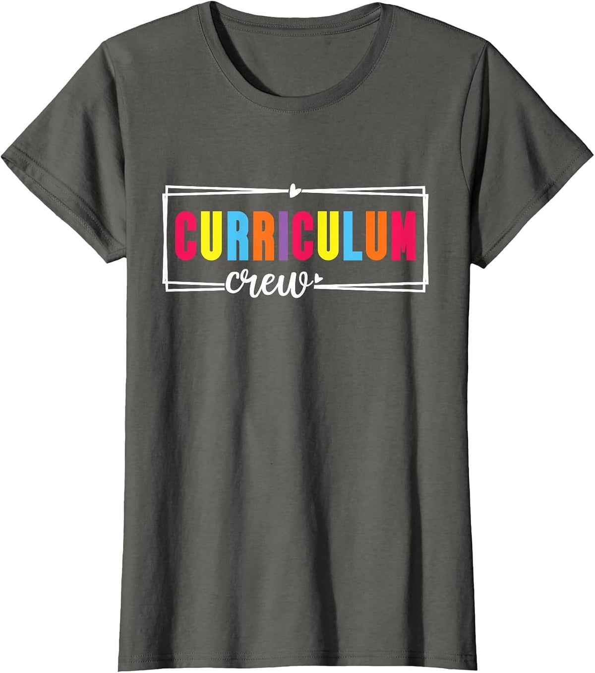 Retro Curriculum Crew Instructional Coordinator Prek Teacher T-Shirt - Asphalt Grey
