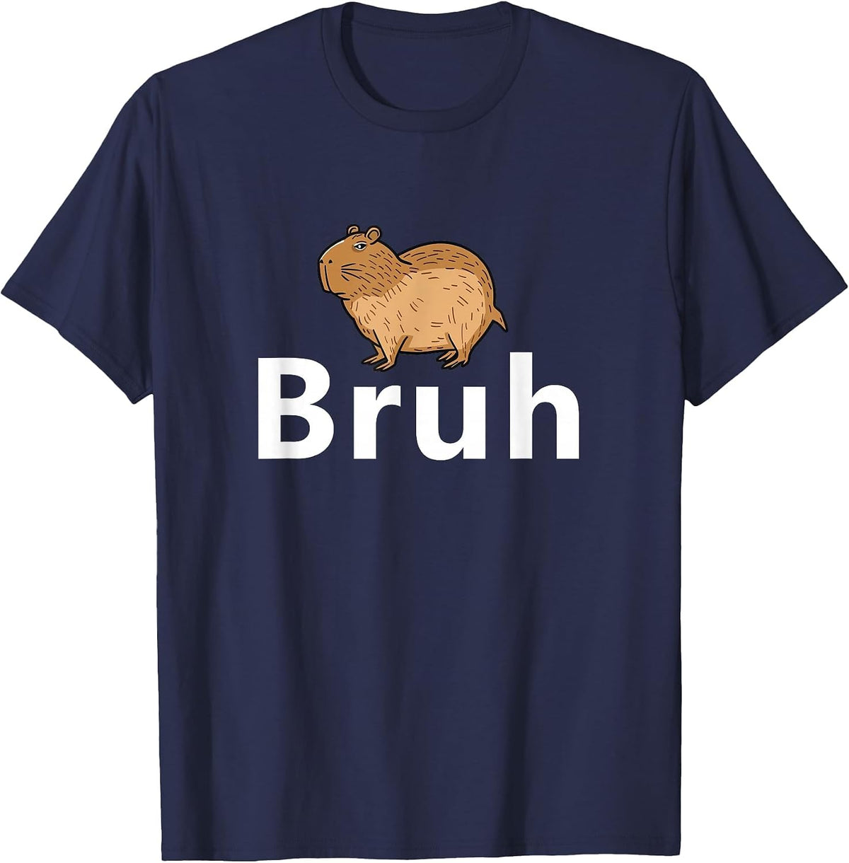 Capybara Bruh T-Shirt - Navy Blue