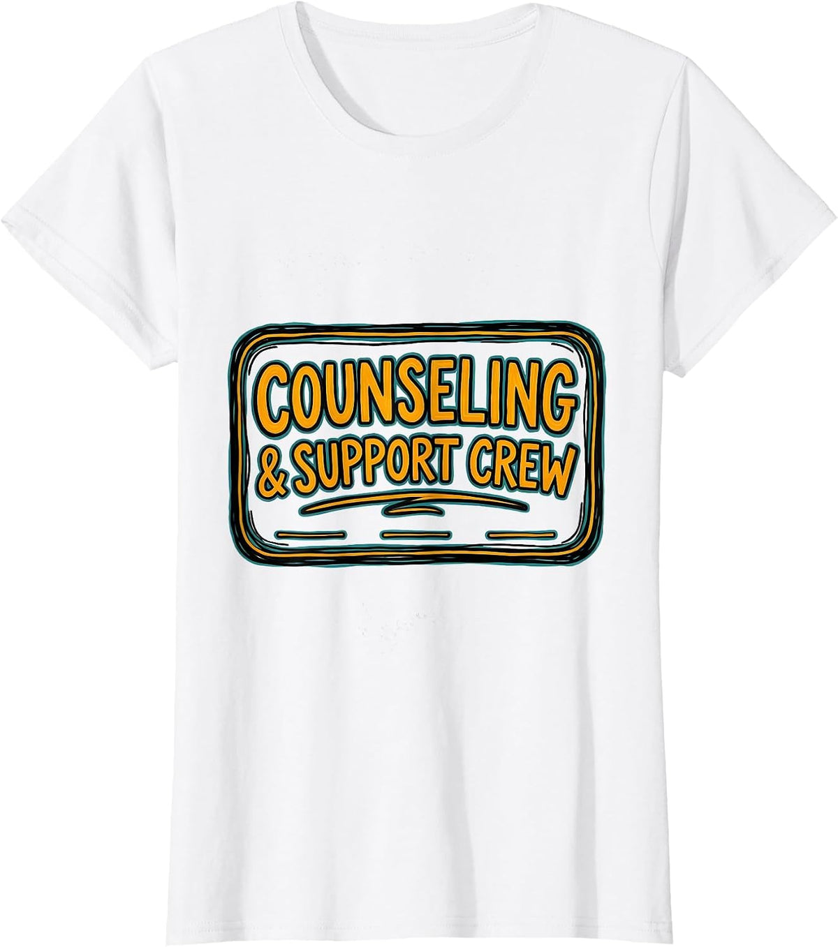 Women's Counseling & Support Crew Funny School Counselor Mental T-Shirt - White