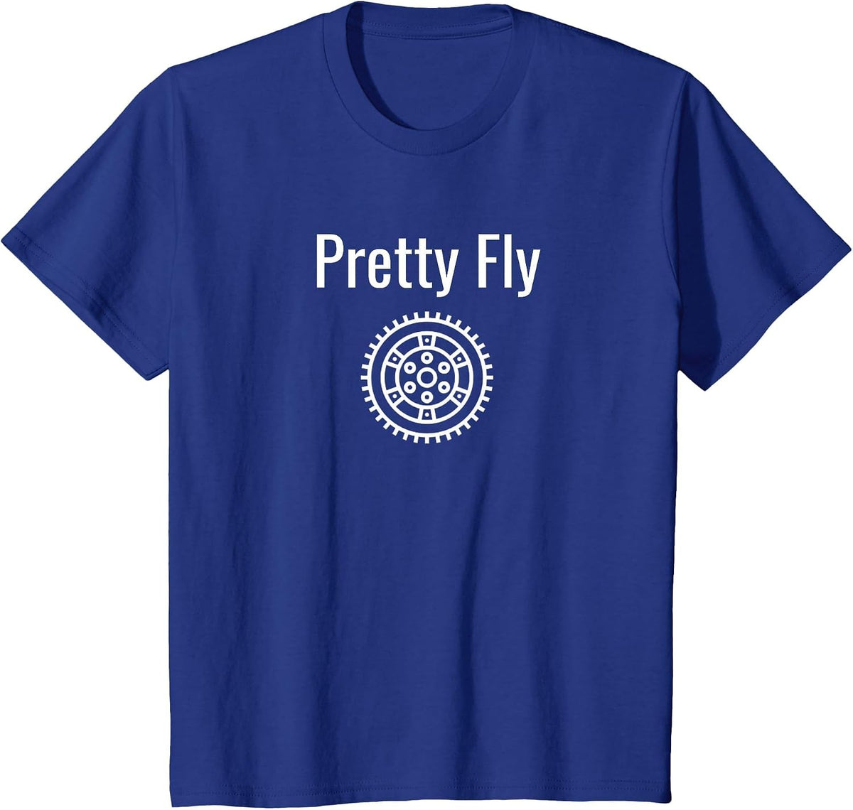 Funny Car Quote - Pretty Fly | Flywheel Race Car T-Shirt - Royal Blue