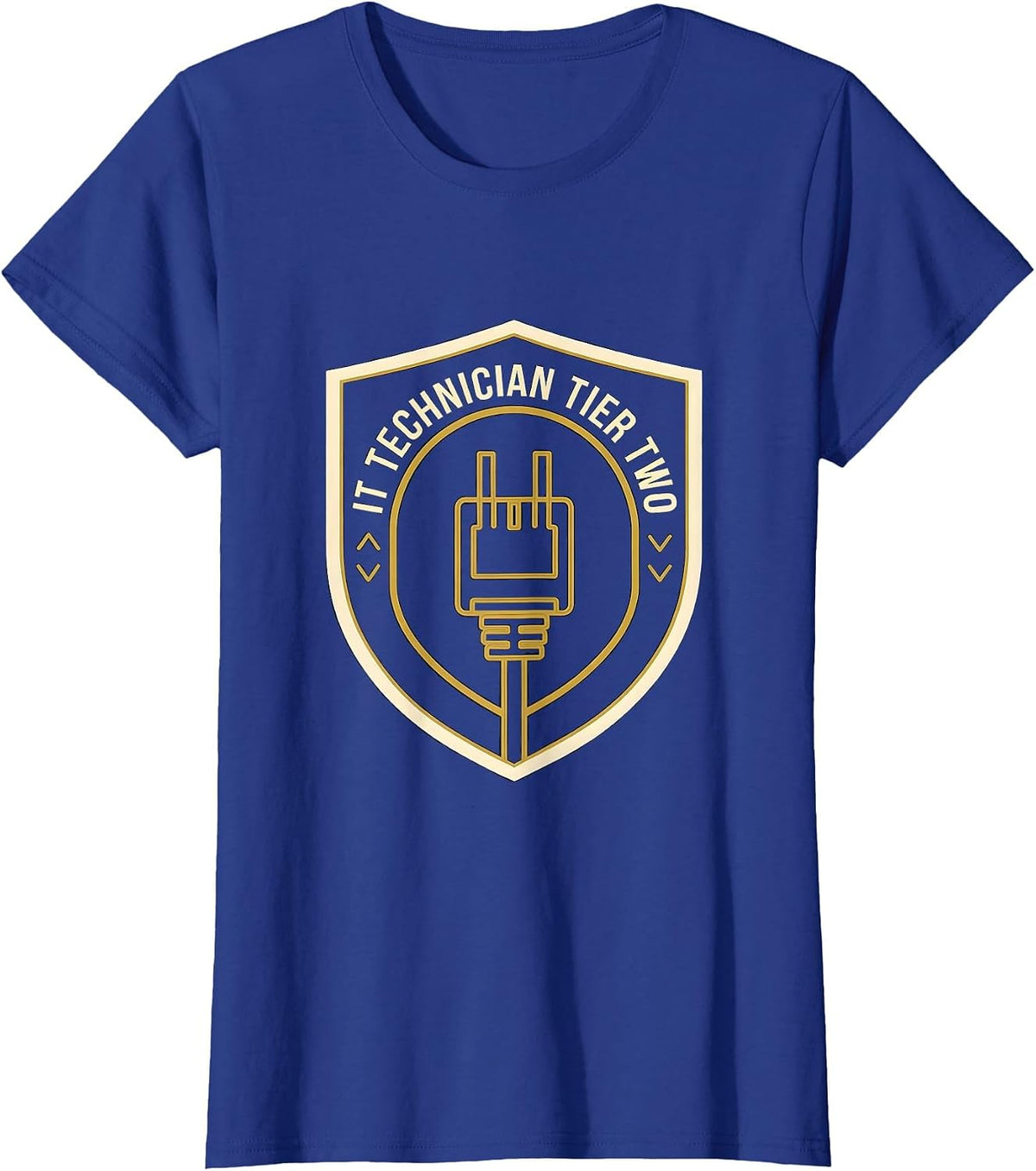 Women's IT Technician Tier Two Funny IT Support Sarcastic Tech Humor T-Shirt - Royal Blue