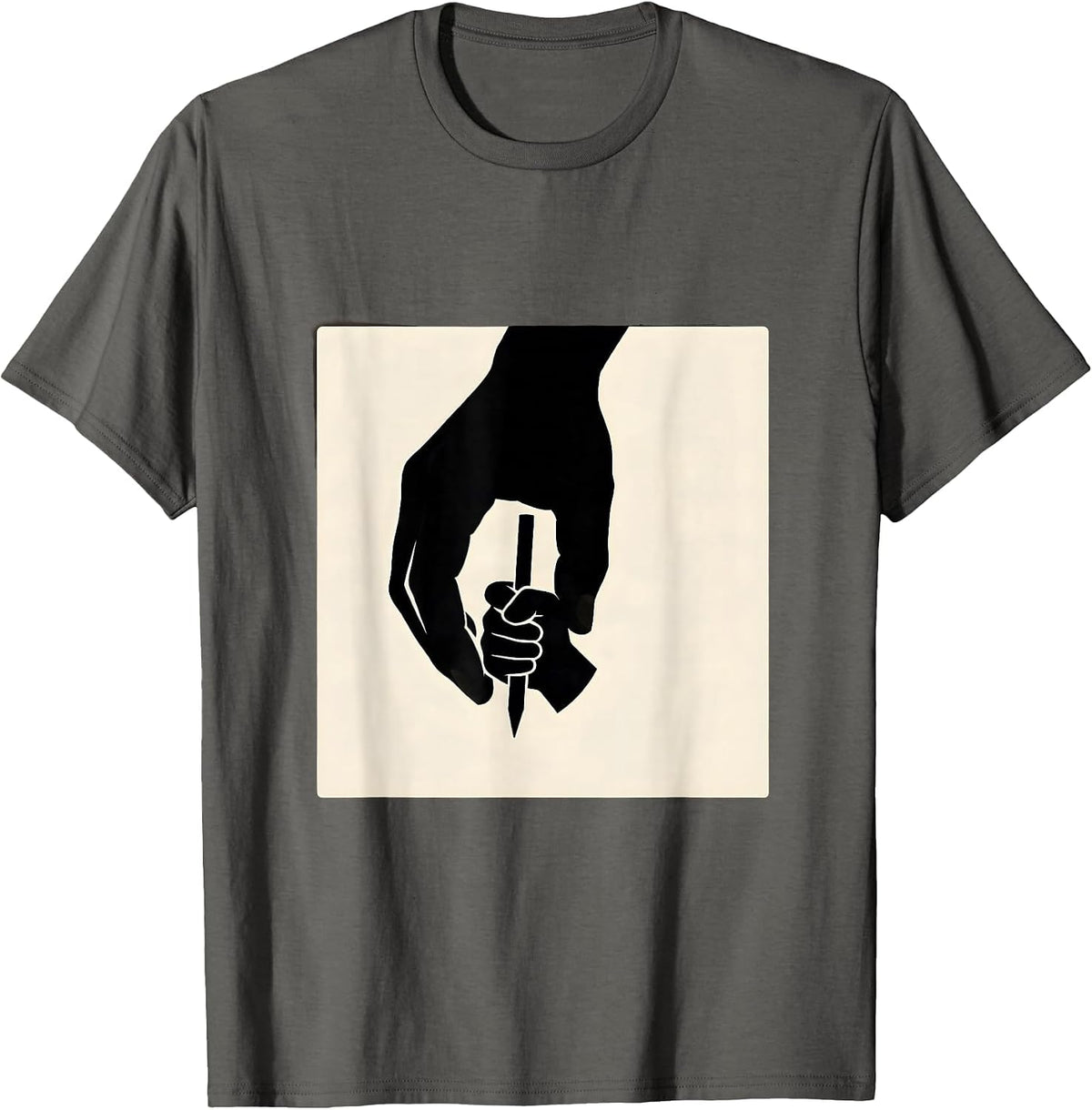 Men's Paraprofessional Hands Guiding Child Writing Desk T-Shirt - Asphalt Grey