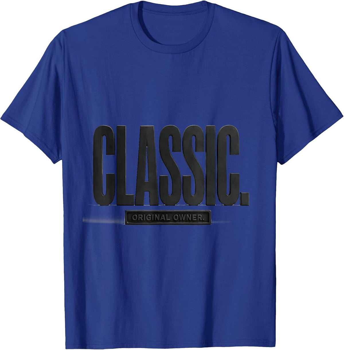 Classic Original Owner Minimalist Funny Car Guy Gift T-Shirt - Royal Blue