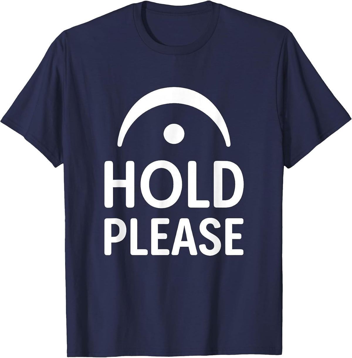 Funny Hold Please Fermata Symbol Music Theory Band Director T-Shirt - Navy Blue