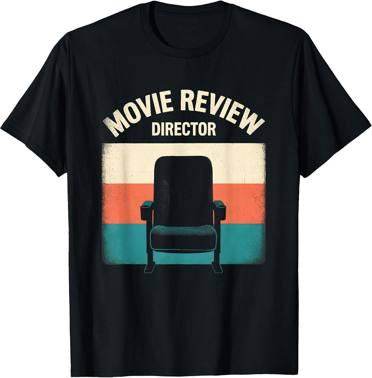 Men's Movie Review Director Retro Vintage Cinema Fan Film Critic T-Shirt - Black