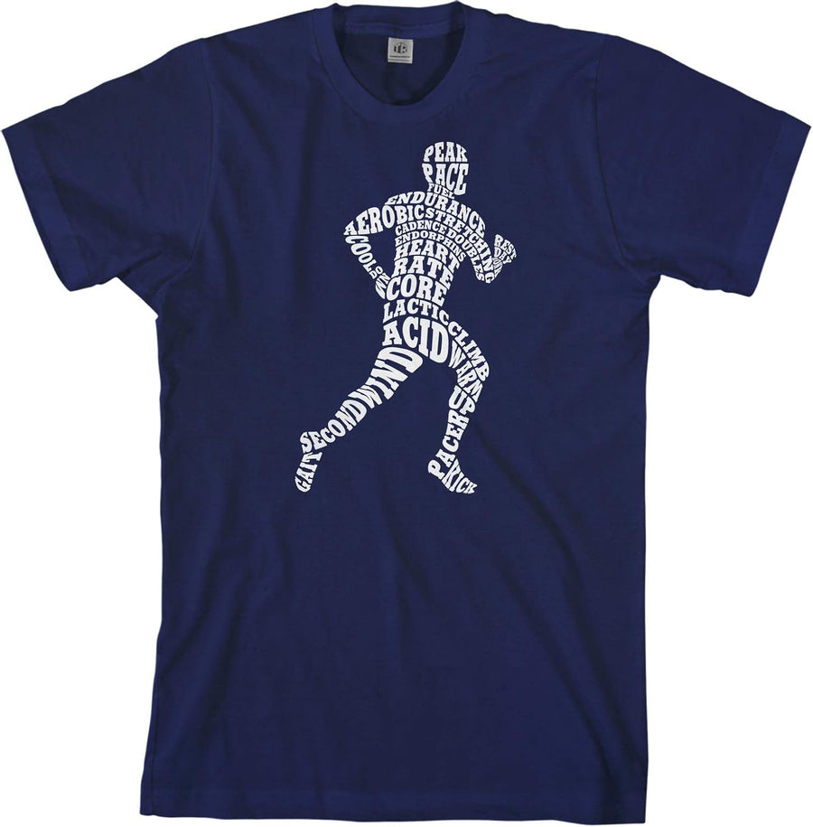 Threadrock Men's Track Typography T-Shirt - Navy