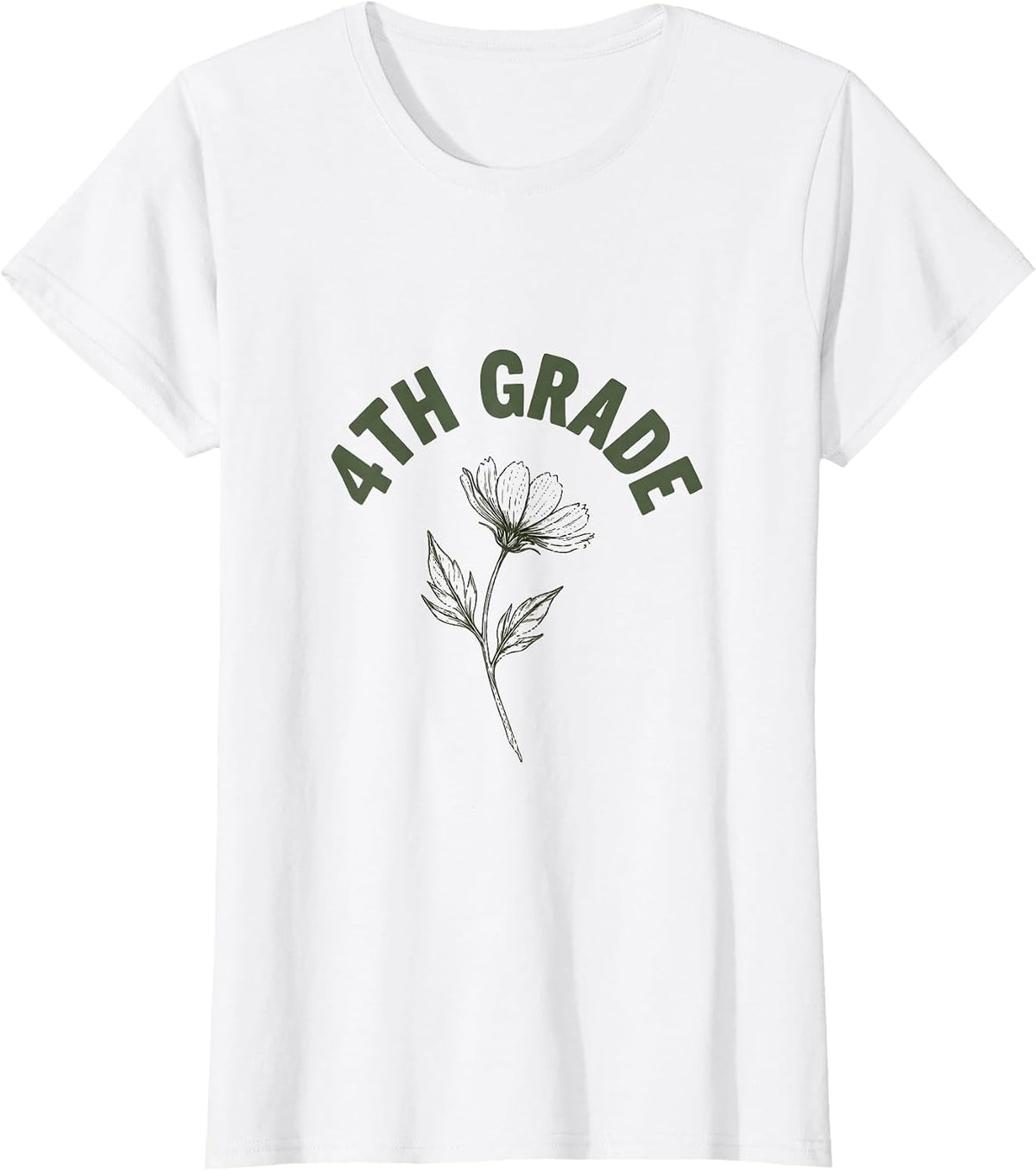 4th Grade Boho Minimalist Back To School Teacher Gift T-Shirt - White