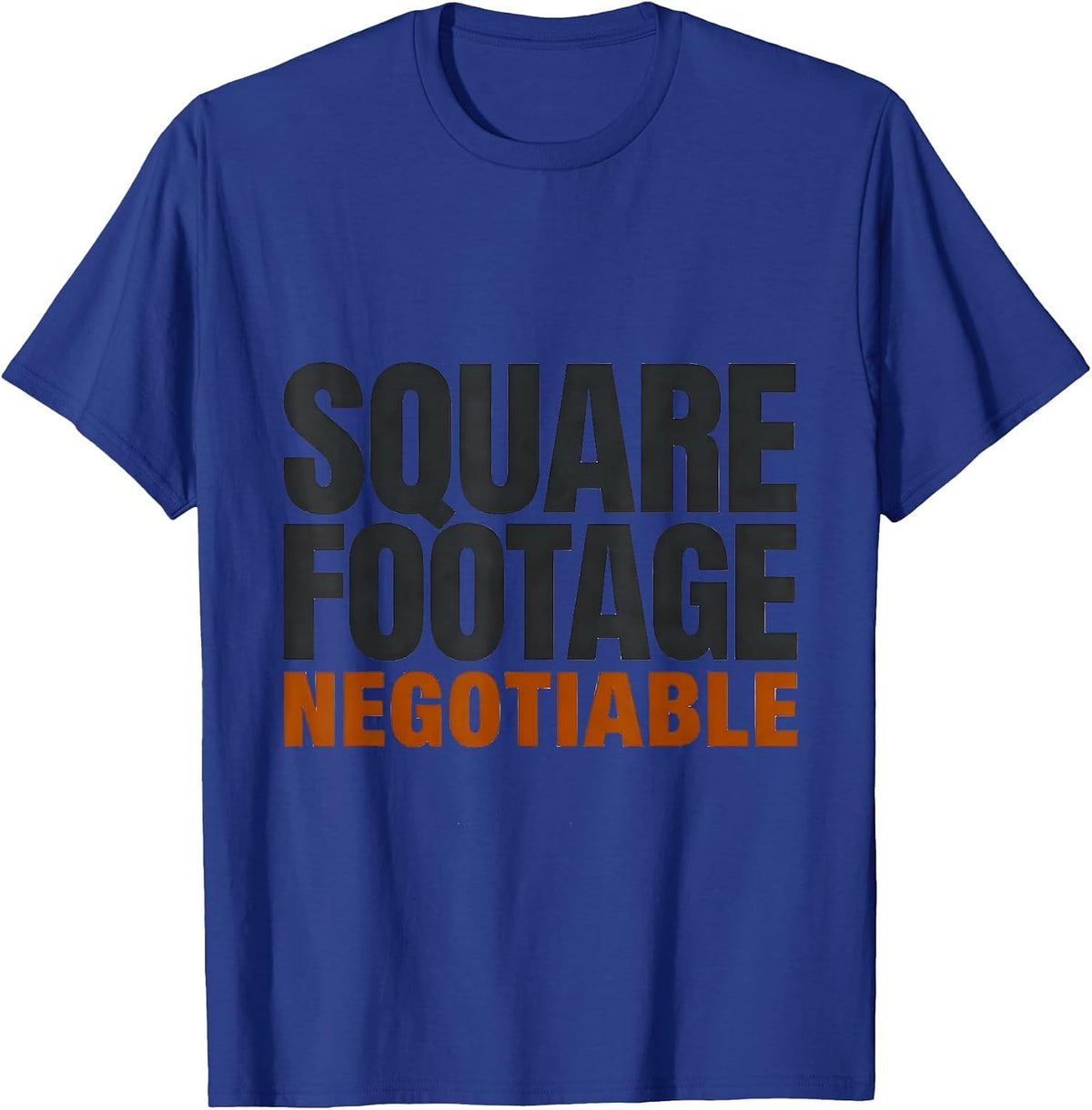 Square Footage: Negotiable Retro Van Life Nomads Van T-Shirt - Royal Blue