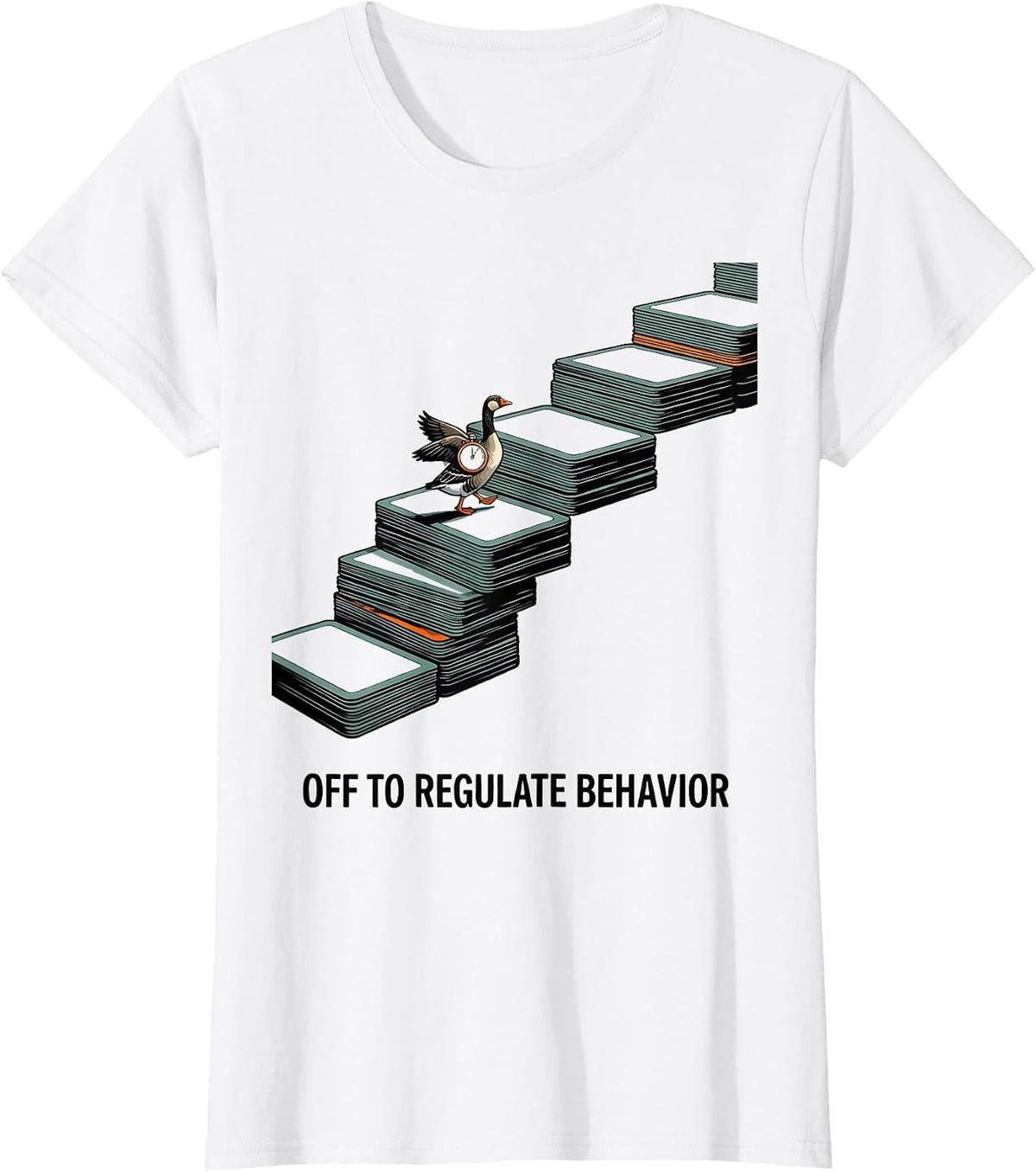 Women's Off To Regulate Behavior Funny Mental Health Counselor ABA T-Shirt - White