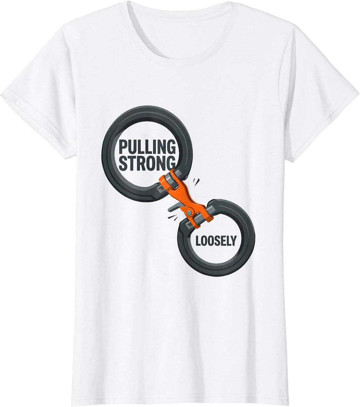 Pulling Strong Loosely Funny Gym Workout Weightlifting Humor T-Shirt - White