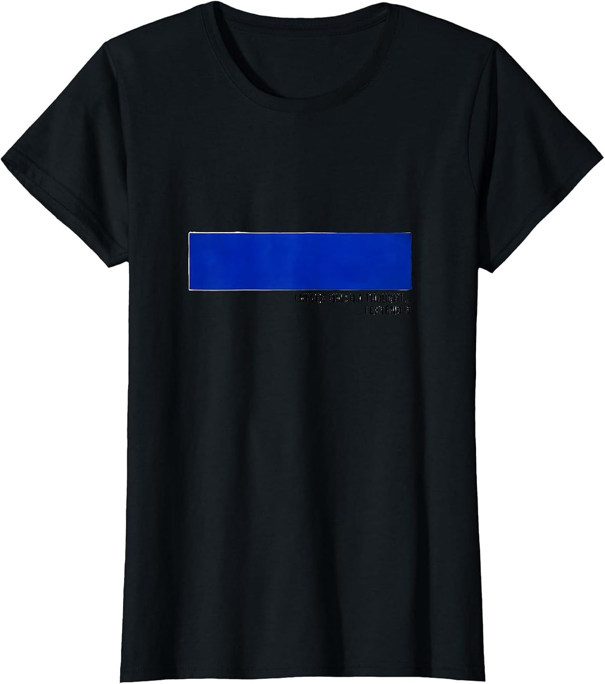 Women's I Never Finish A Thought—I Extend It Funny Grammar Teacher T-Shirt - Black