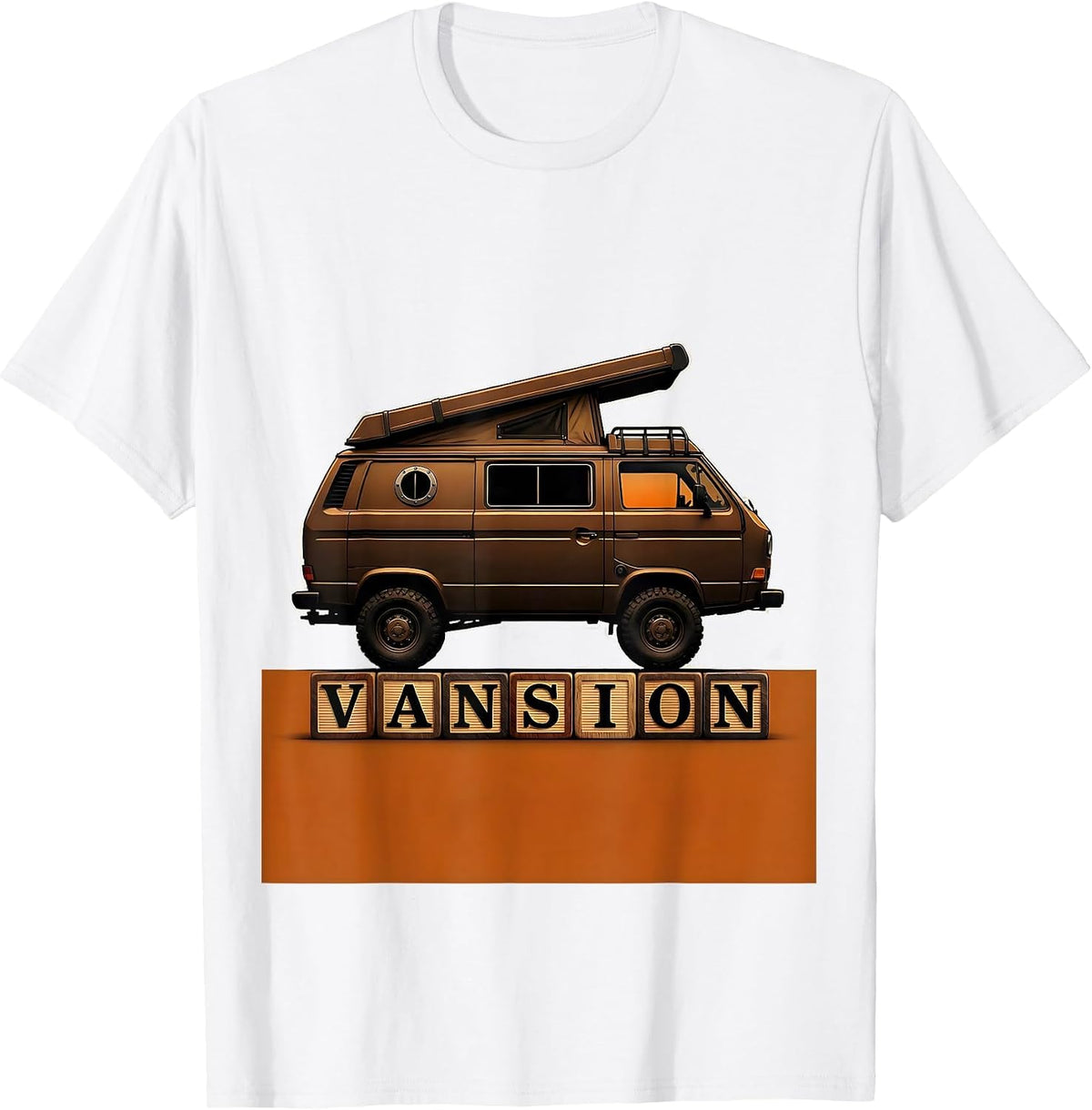 Men's Vansion Retro Van Life Camper Van Nomad Pride T-Shirt - White