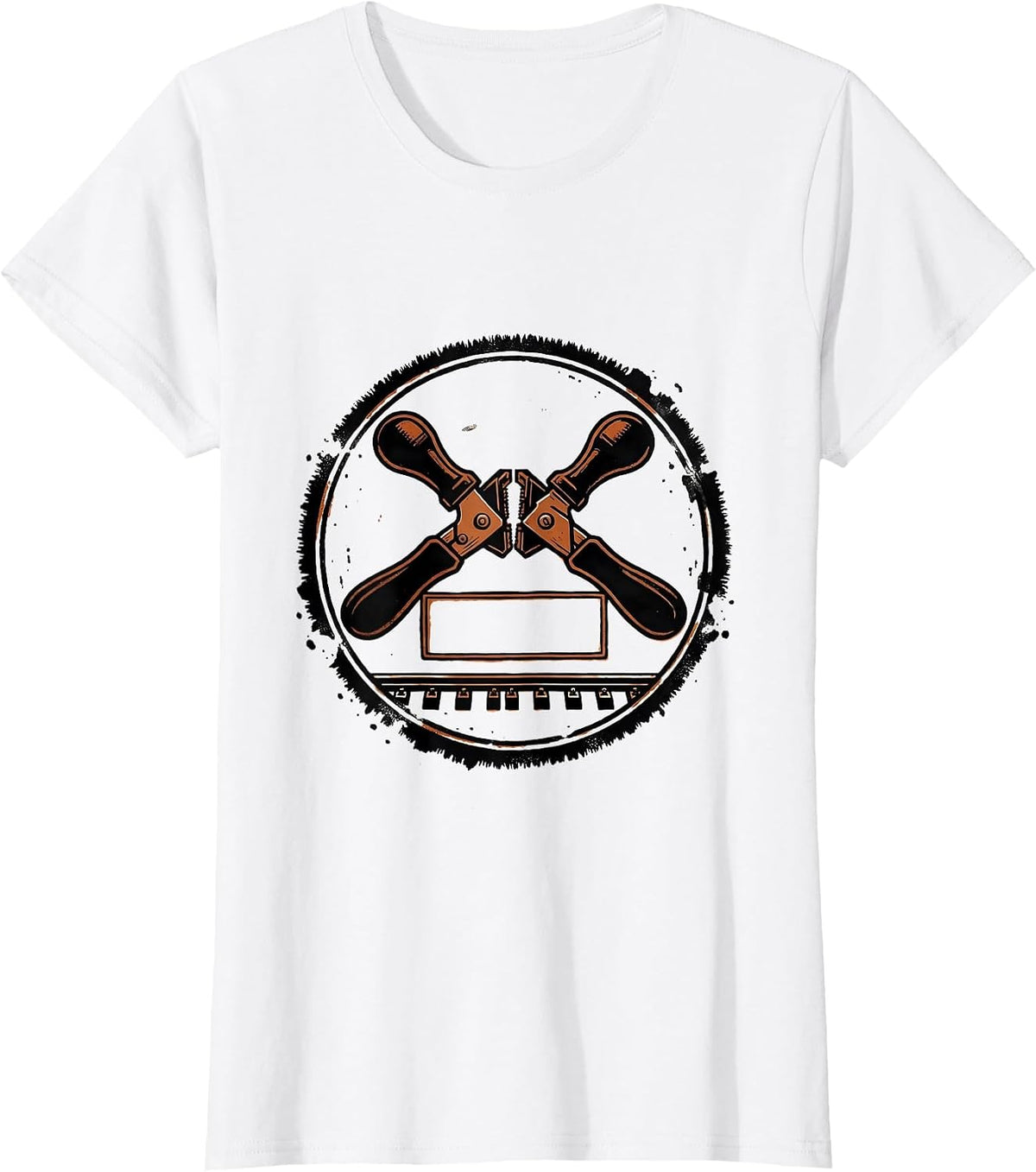 Women's Rubber Stamp Train Ticket Punch Train Enthusiast Humor T-Shirt - White