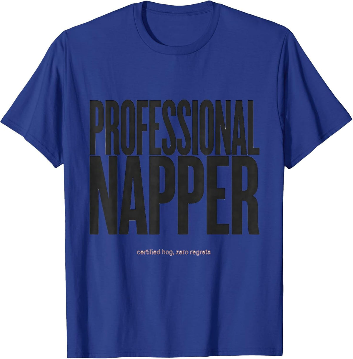 Men's PROFESSIONAL NAPPER Funny Pig Farm Animal Lover T-Shirt - Royal Blue