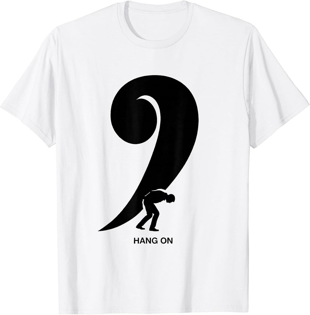 Men's Hang On Funny Grammar Police Punctuation Humor Teacher Gift T-Shirt - White