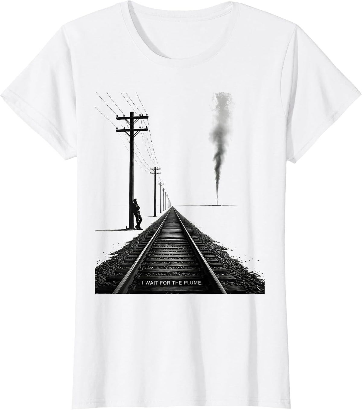 I Wait For The Plume Big Boy 4014 Train Enthusiast Vintage T-Shirt - White