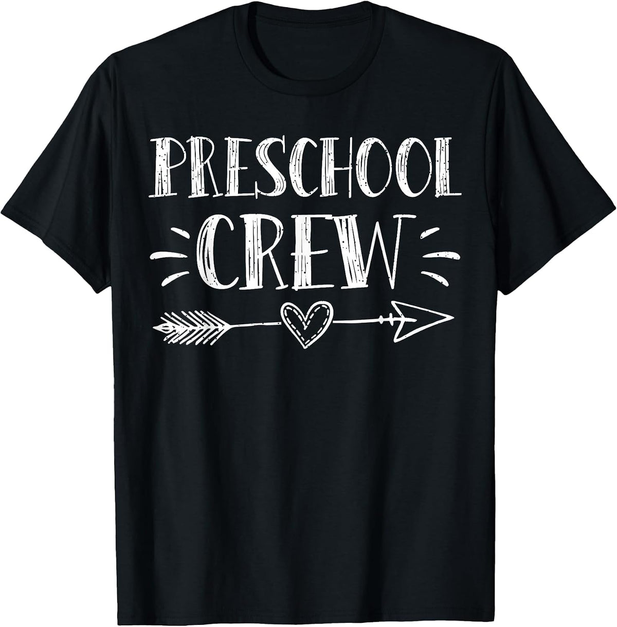 Preschool Crew 1st Day of School Preschool Teacher Team T-Shirt - Black