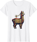 Women's No Drama Just Llama Christmas Funny Llama Lover Gift T-Shirt - White