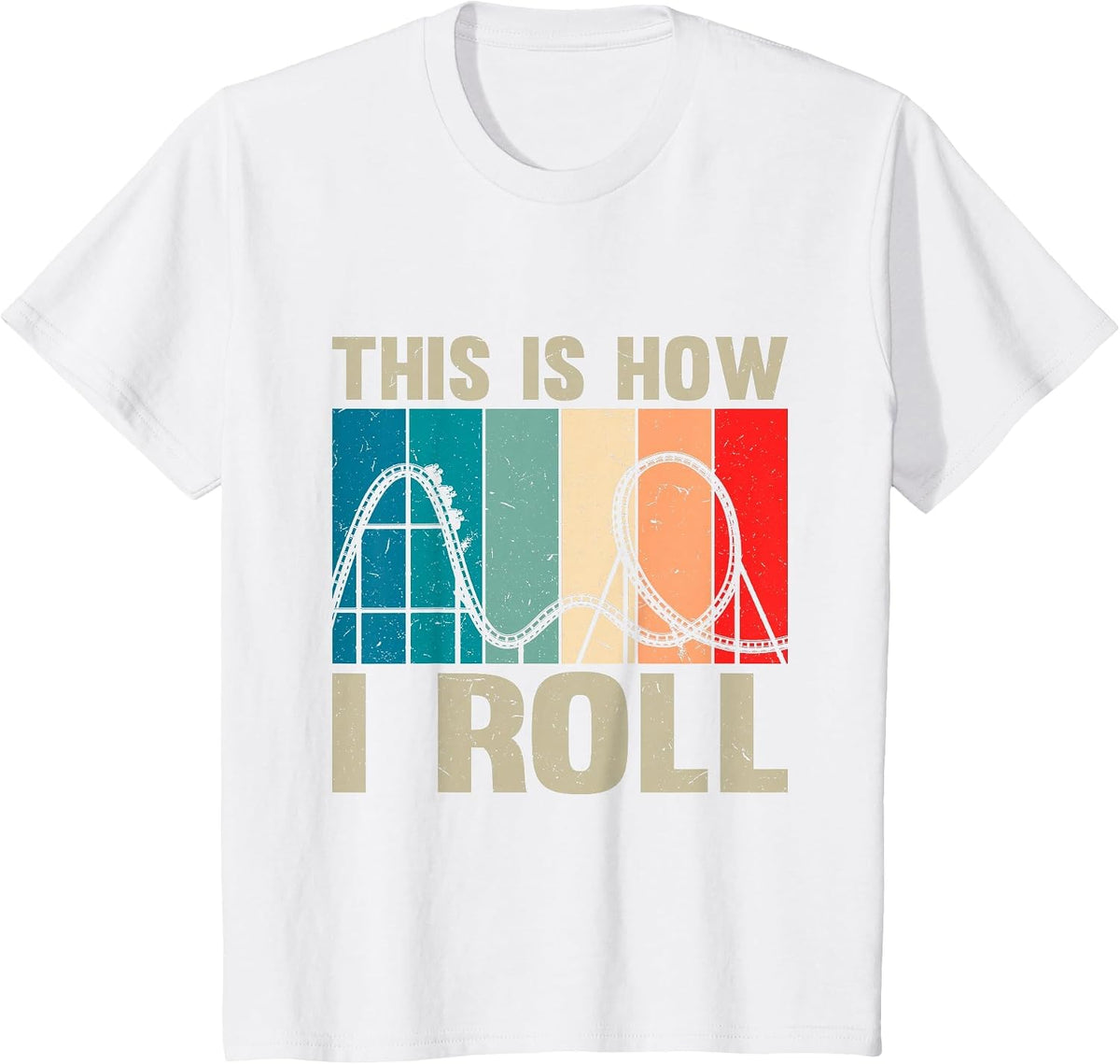 Vintage Roller Coaster Youth Men Women Toddler Park Lover T-Shirt - White
