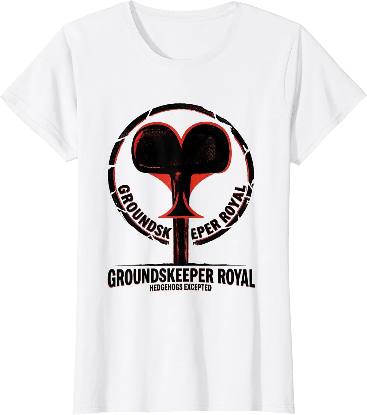 Women's Groundskeeper Royal, Hedgehogs Excepted Literary Quote T-Shirt - White