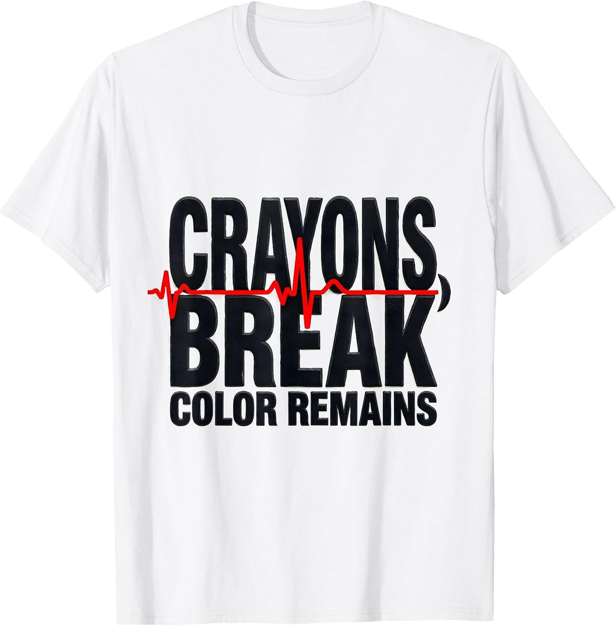 Men's Crayons Break, Color Remains Mental Health Awareness Support T-Shirt - White