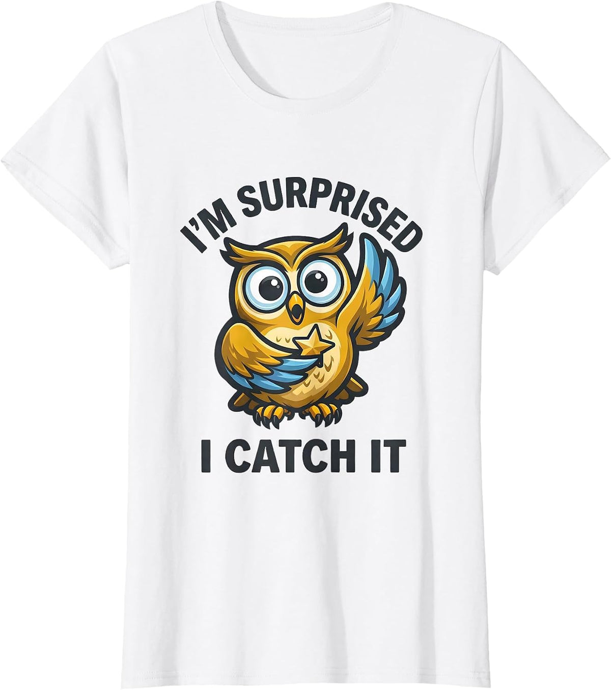 I'm Surprised I Catch It Whimsical Emotion Mascot Kids T-Shirt - White