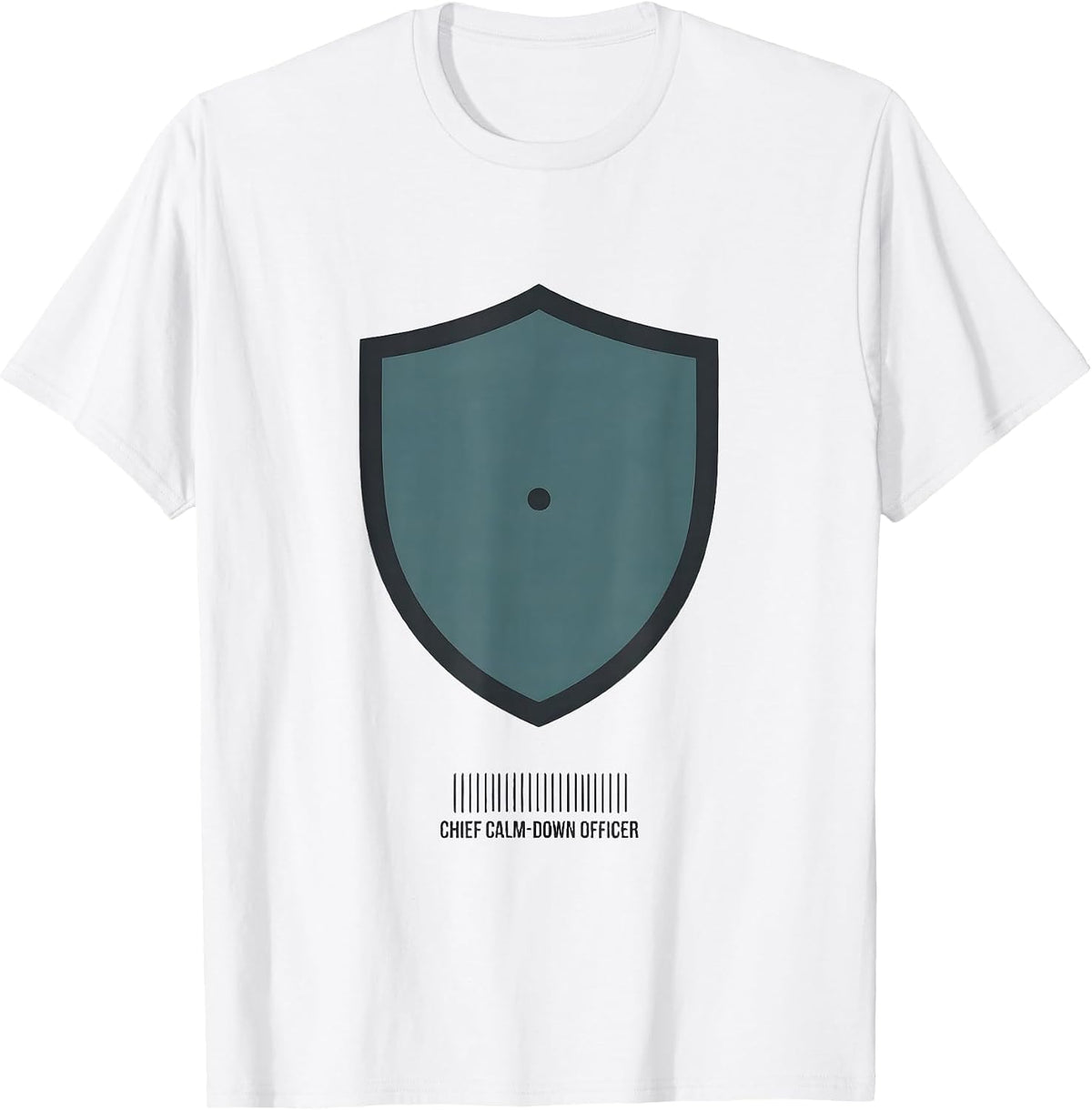 Men's Chief Calm-Down Officer Funny School Counselor Appreciation T-Shirt - White
