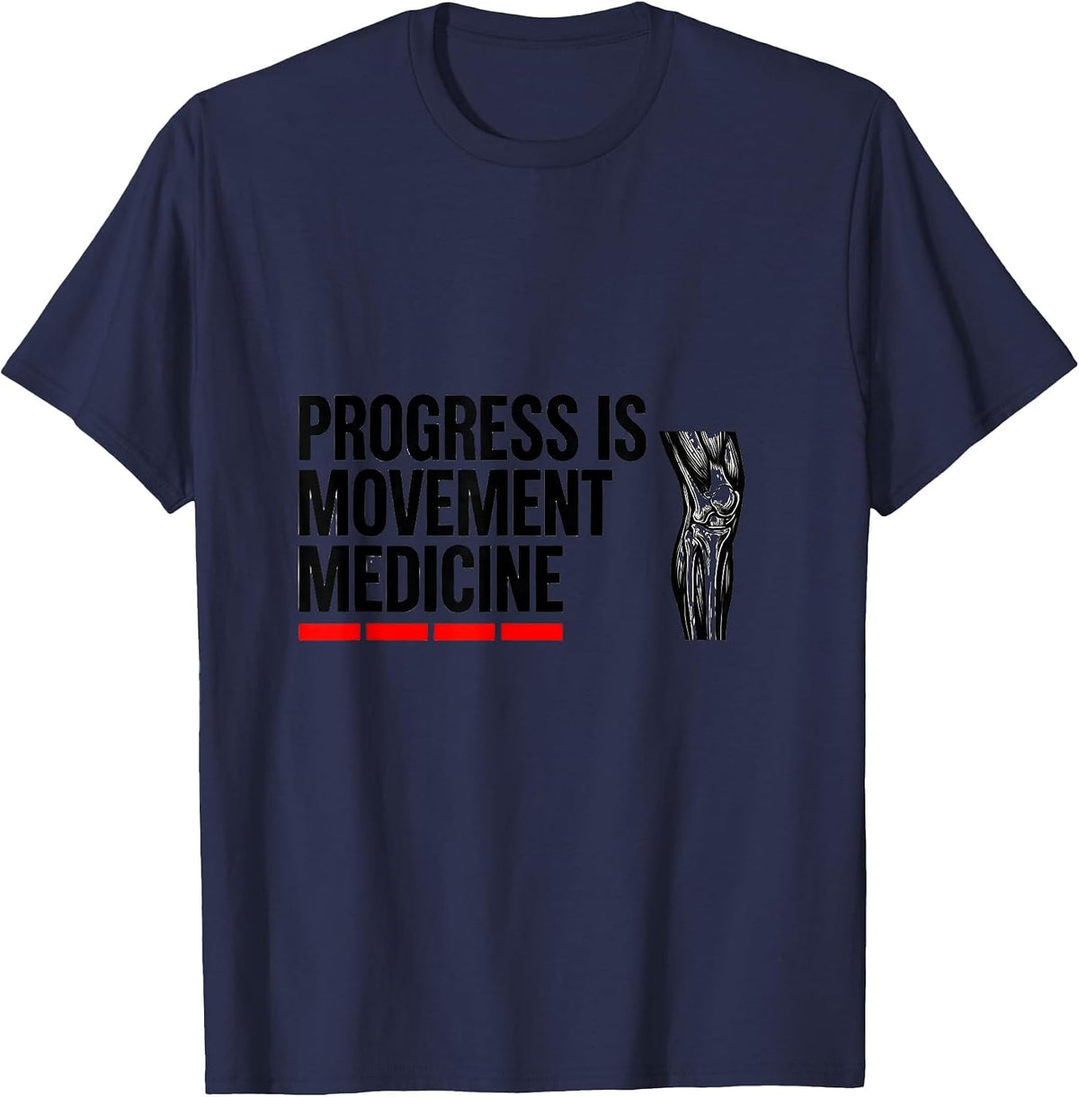 Men's Progress Is Movement Medicine Swiss International Physical T-Shirt - Navy Blue
